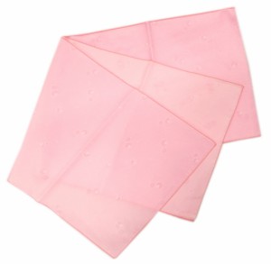 兵児帯 へこ帯 女性用 薄ピンク地リングドットハート 日本製 浴衣 ゆかた レディース