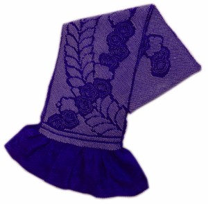 帯揚げ 帯上げ 総絞り 柄入り 正絹 濃紫色地藤小花 振袖 成人式 着物 きもの 帯あげ しぼり 振袖用 シルク
