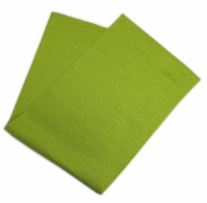 帯揚げ 帯上げ 銀通し ふくれ織 緑色 ポリエステル 日本製 振袖 成人式 着物 きもの 帯あげ 振袖用 グリーン