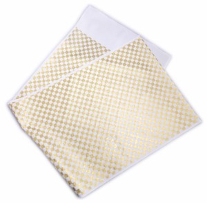 帯揚げ 帯上げ 正絹 市松柄 白金 日本製 振袖 成人式 着物