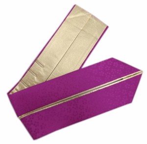 重ね衿 伊達襟 2色使い 正絹 小桜地紋入り 明紫色金 振袖 成人式 卒業式 袴 着物