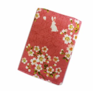 カード 保険証 名刺 入れ ケース 6Ｐ 和柄 桜うさぎピンク 日本製 女性用 レディース 子供用 キッズ