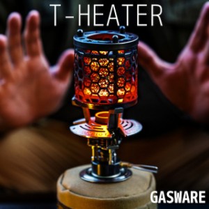 GASWARE T-HEATER 小型 ガスストーブ シルバー ブラック コンパクト ストーブ OD缶 キャンプ アウトドア 専用ケース付き 大人気