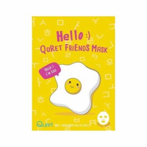 キュレット たまご フェイスパックフレンズフェイスマスクシリーズ Hello :) Quret Friends Mask - Egg 敏感肌 乾燥肌 スキンケア 水分保