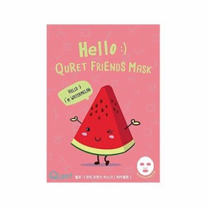 キュレット スイカ フェイスパックフレンズフェイスマスクシリーズ Hello :) Quret Friends Mask - Watermelon 敏感肌 乾燥肌 スキンケア