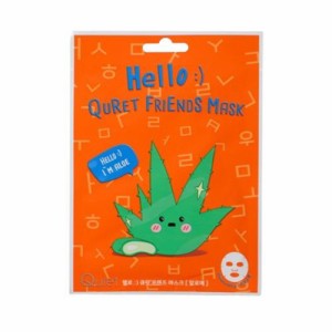 キュレット アロエ フェイスパックフレンズフェイスマスクシリーズ Hello :) Quret Friends Mask - Aloe 敏感肌 乾燥肌 スキンケア 水分