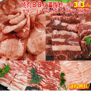 牛タン バーベキューセット 肉 BBQ 肉 塩タン 3.3kg 薄切り 焼肉 焼き肉 焼肉セット 焼き肉セット bbq肉セット バーベキュー 肉 バーベキ