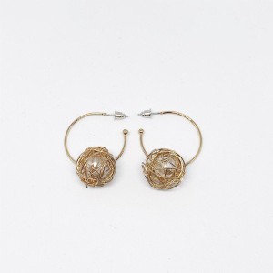 イヤリング フープ パール ボール ピアス ゴールド  Earrings  レディース