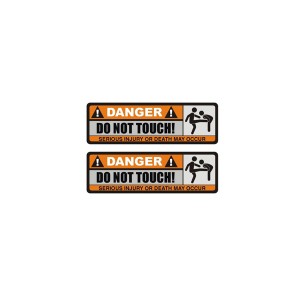 デンジャー ステッカー 2枚セット ドンタッチ 防犯 sticker カスタム DANGER