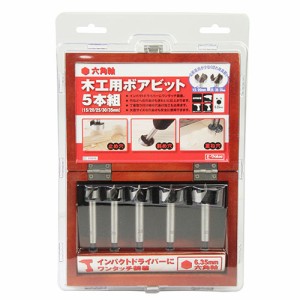 木工用ボアビットセット E-Value 5ホンクミ