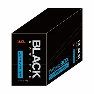 ブラック猫パウチ カツオ・マグロ しらす入り ゼリー仕立て 80g 1箱（14袋入）