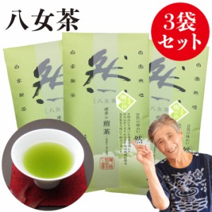 新茶 2024 八女茶 煎茶 送料無料 100g 3袋セット 産地直送 メール便 樹の抄 然 お茶 緑茶 日本茶 茶葉 国産 冷茶 深蒸し ご当地 お取り寄