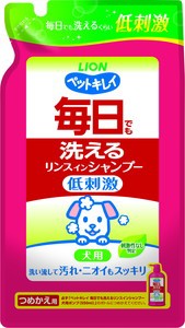 ライオンペット  ペットキレイ 毎日でも洗える リンスインシャンプー 犬用 つめかえ用 400ml 