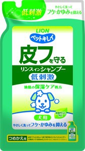 ライオンペット  ペットキレイ 皮フを守る リンスインシャンプー 犬用 つめかえ用 400ml 