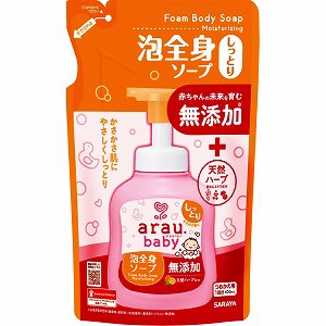 サラヤ arau アラウベビー 泡全身ソープしっとり つめかえ用 400mL