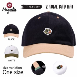 MAGENTA FA23 マゼンタ キャップ 帽子 スケボー 2 TONE DAD HAT BLACK WHITE 2トーンダッドハット ストリート スケートボード メンズ レ