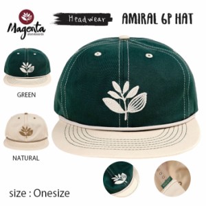 MAGENTA マゼンタ キャップ 帽子 スケボー SP24 AMIRAL 6P HAT GREEN NATURAL ストリート スケートボード