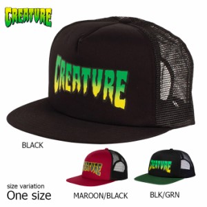 CREATURE クリーチャー キャップ CAP スナップバック 帽子 スケボー LOGO MESH TRUCKER 22SP ストリート スケーター ファッション スケー