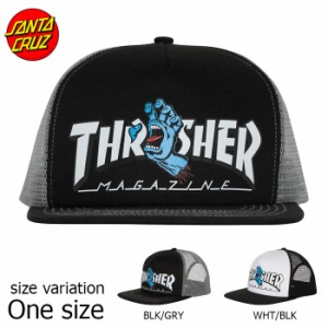 SANTA CRUZ サンタクルーズ スナップバック キャップ 帽子 スケボー メッシュ トラッカー Santa Cruz x Thrasher Screaming Logo Mesh Tr