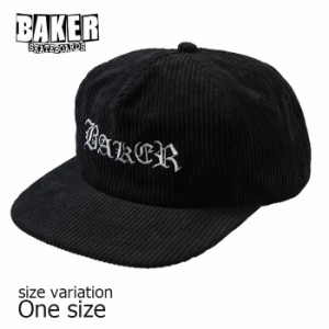 BAKER ベイカー ベーカー 帽子 CAP スケボー SNAPBACK OLDE CORD BLK/GRY スナップバック