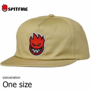 SPITFIRE スピットファイアーキャップ 帽子 スケボー スナップバック BIGHEAD FILL snapback TAN/RED スケートボード CAP