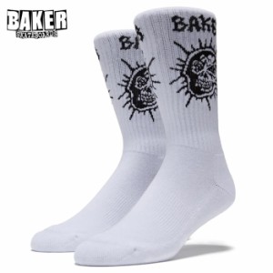 BAKER ベイカー ベーカー 靴下 ソックス スケボー SOCKS Fury WHITE メンズ レディース プレゼント ギフトスケートボード