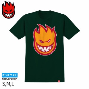 SPITFIRE BIGHEAD FILL Youth S/S T-shirt FORREST GREEN/GOLD &RED スピットファイア ビッグヘッド ロゴ tシャツ 半袖 スケートボード 