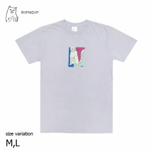 RIPNDIP Nermhol Tee GREY リップン ディップ Tシャツ 半袖 Nermhol メンズ レディース スケートボード ねこ