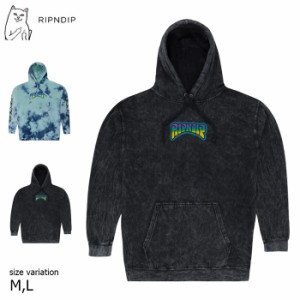 RIPNDIP Psychedelic Garden Hoodie BLACK Navy リップンディップ スケボー メンズ レディース アウター ねこ プルオーバー サイケデリッ