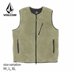 VOLCOM ARCHSTONE VEST ボルコム THYME GREEN ベスト フリース ボア ストリート スケートボード スノーボード レディース メンズ