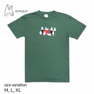 RIPNDIP I ＜ 3 U TEE OLIVE リップン ディップ Tシャツ 半袖 メンズ レディース スケートボード ねこ