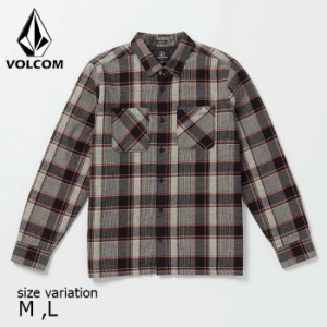 VOLCOM ヴォルコム ボルコム シャツ ジャケット チェック 長袖 BRICKSTONE LINED FLANNEL LONG SLEEVE SHIRT DIRTY WHITE キルティング 