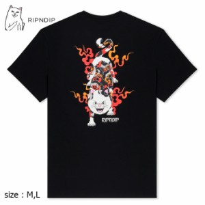 RIPNDIP リップンディップ Tシャツ 半袖 スケボー NERM DE TIGER TEE BLACK ストリート メンズ レディース スケートボード ねこ 猫