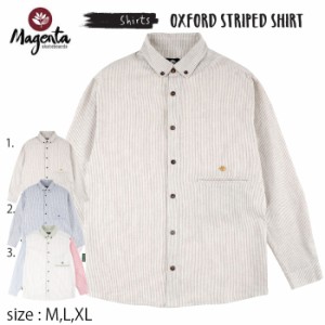 MAGENTA マゼンタ シャツ 長袖 スケボー ストライプ オックスフォード SP24 OXFORD STRIPED SHIRT ストリート スケートボード