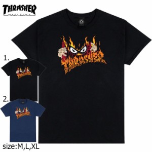 THRASHER Tシャツ 半袖 スラッシャー スケボー SUCKA FREE BY NECKFACE S/S T-SHIRT ブラック ストリート 正規品