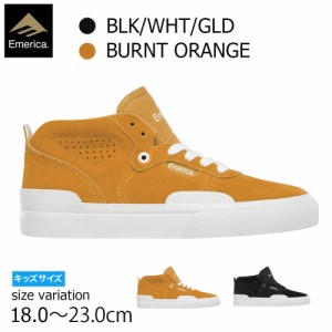 Emerica PILLAR YOUTH BURNT ORANGE BLK/WHT/GLD スニーカー エメリカ ピラー スケートボード シューズ