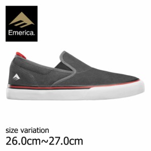 emerica エメリカ スニーカー スケボー WINO G6 SLIP-ON DARK/BLACK/RED 靴 スリッポン シューズ