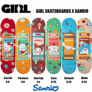 GIRL ガール デッキ スケボー ハローキティ サンリオ HELLO KITTY&FRIENDS BENNET CARROLL GASS GEERING MALTO PACHECO 8.0 8.25inch ス