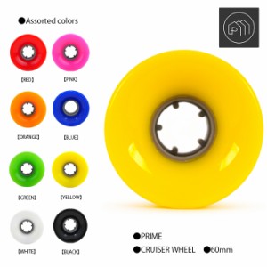 PRIME スケボー ウィール クルーザー ソフトウィール CRUISER WHEEL 60mm SOLID RED BLUE GREEN YELLOW ORANGE PINK WHITE BLACK スケー