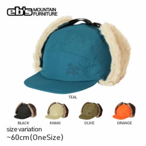 23-24 ebs FUR CAP エビス ファー キャップ BLACK KHAKI OLIVE TEAL ORANGE 耳当て付き スノーウェア スノーボード スノボ スキー ユニセ