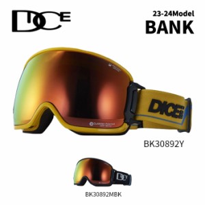 23-24 DICE BANK BK30892 ダイス バンク Y MBK 偏光 MITレッドミラー 偏光レンズ ゴーグル スノーボード スノボー