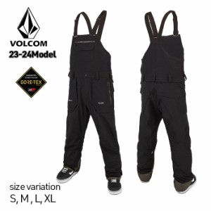 23-24 VOLCOM RAIN GORE-TEX BIB OVERALL ヴォルコム ボルコム BLACK ゴアテックス スノーウェア ビブ パンツ スノボー スノーボード 防