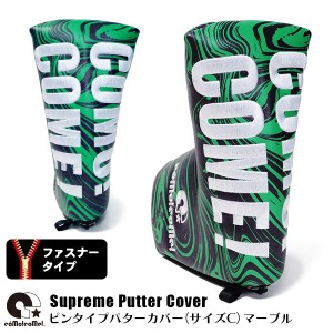 コモコーメ パターカバー マーブル ピンタイプ ヘッドカバー ファスナー ブレード L字 センターシャフト ハーフマレット ホルダーフック