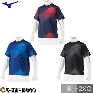 野球 Tシャツ メンズ MIZUNO KIDOグラフィックTシャツ 半袖 丸首 かっこいい ベースボールシャツ 12JAAT10 