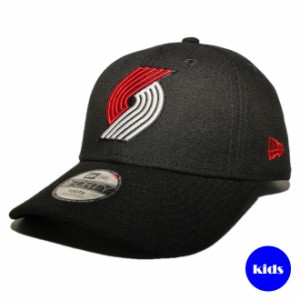 【子供用】 ニューエラ ストラップバックキャップ 帽子 NEW ERA 9forty キッズ NBA ポートランド トレイルブレイザーズ フリーサイズ [ b