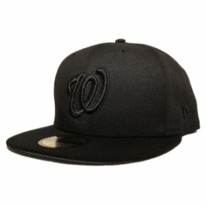 ニューエラ ベースボールキャップ 帽子 NEW ERA 59fifty メンズ レディース MLB ワシントン ナショナルズ 6 3/4-8 1/4 [ bk ]
