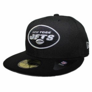 ニューエラ ベースボールキャップ 帽子 NEW ERA 59fifty メンズ レディース NFL ニューヨーク ジェッツ 6 3/4-8 1/4 [ bk ]