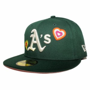 ニューエラ ベースボールキャップ 帽子 NEW ERA 59fifty メンズ レディース MLB オークランド アスレチックス 6 3/4-8 1/4 [ gn ]