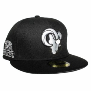 ニューエラ ベースボールキャップ 帽子 NEW ERA 59fifty メンズ レディース NFL ロサンゼルス ラムズ 6 3/4-8 1/4 [ bk ]