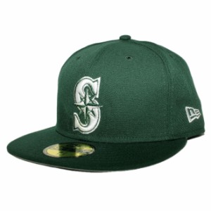 ニューエラ ベースボールキャップ 帽子 NEW ERA 59fifty メンズ レディース MLB シアトル マリナーズ 6 3/4-8 1/4 [ gn ]